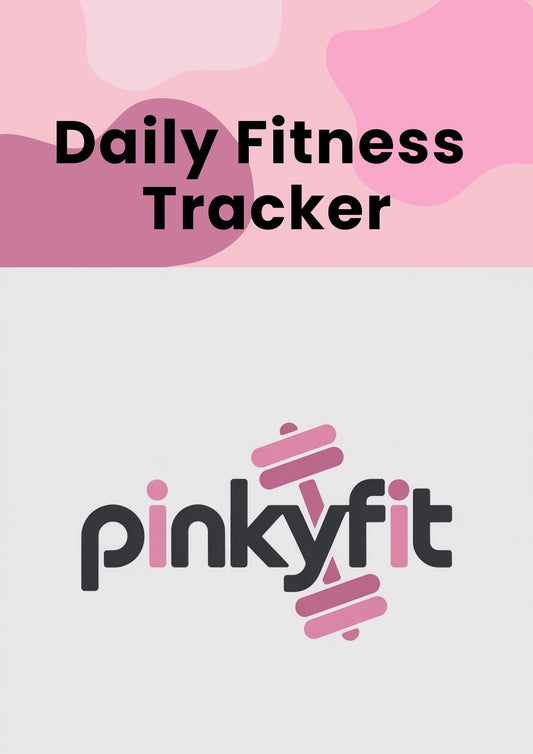 PinkyFit Digital Fitness Tracker PDF | Cute Daily Workout Planner, Wellness & Habit Tracker for Women | Printable & iPad Friendly